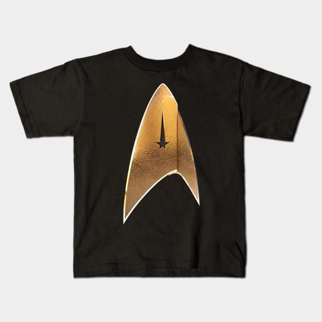 Star Trek Discovery Badge Kids T-Shirt by Ratherkool